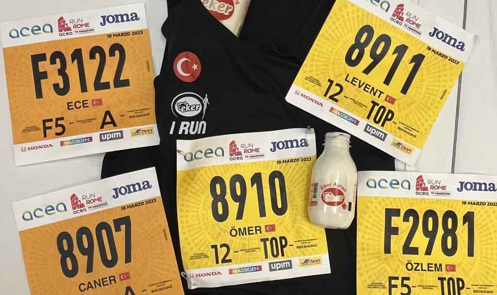 Bursa Eker I Run” birincileri Roma Maratonu’nda afetzedeler için koştu (1)