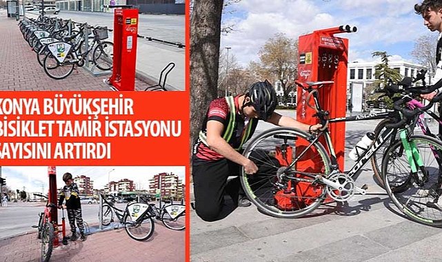 Konya buyuksehir bisiklet tamir istasyonu sayisini artirdi 2105.jpg