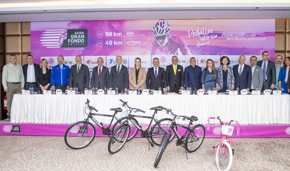 AKRA Gran Fondo Antalya powered by AG Tohum yol bisikleti yarışında pedallar, iyilik için dönecek