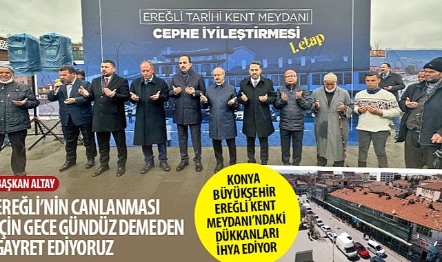 Konya buyuksehir eregli kent meydani ndaki dukkanlari ihya ediyor 4450.jpg