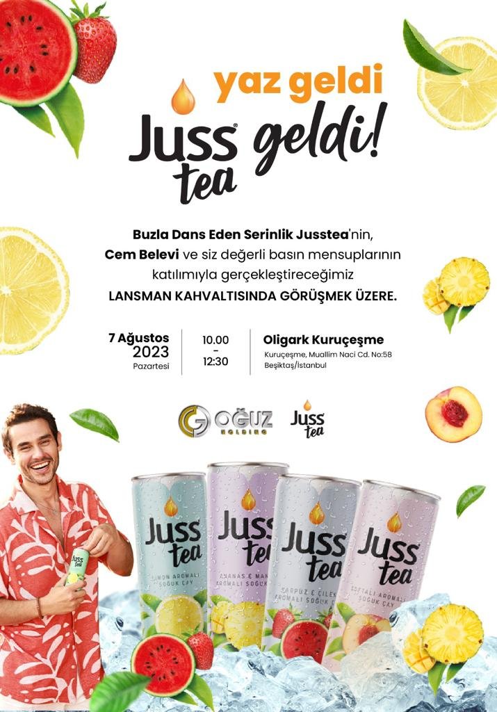 Cem Belevi ve Öykü Gürman ile JUSStea Lansmanı Lezzet ve Ünlüler Bir Arada!