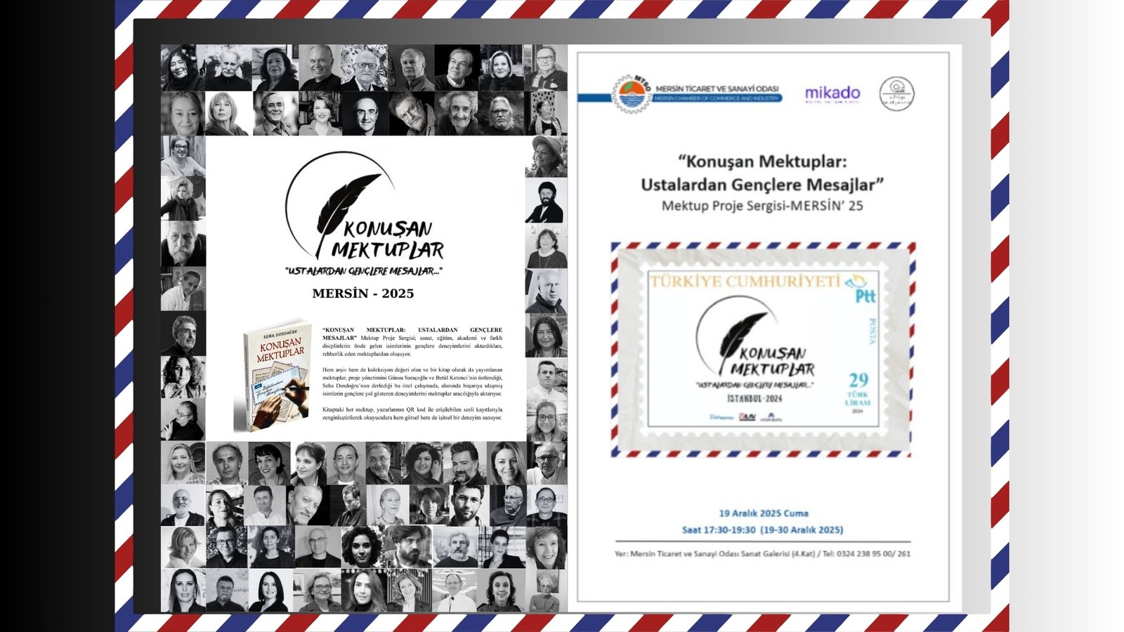 Mersin'de Kuşaklar Arası Köprü Konuşan Mektuplar Sergisi Açıldı