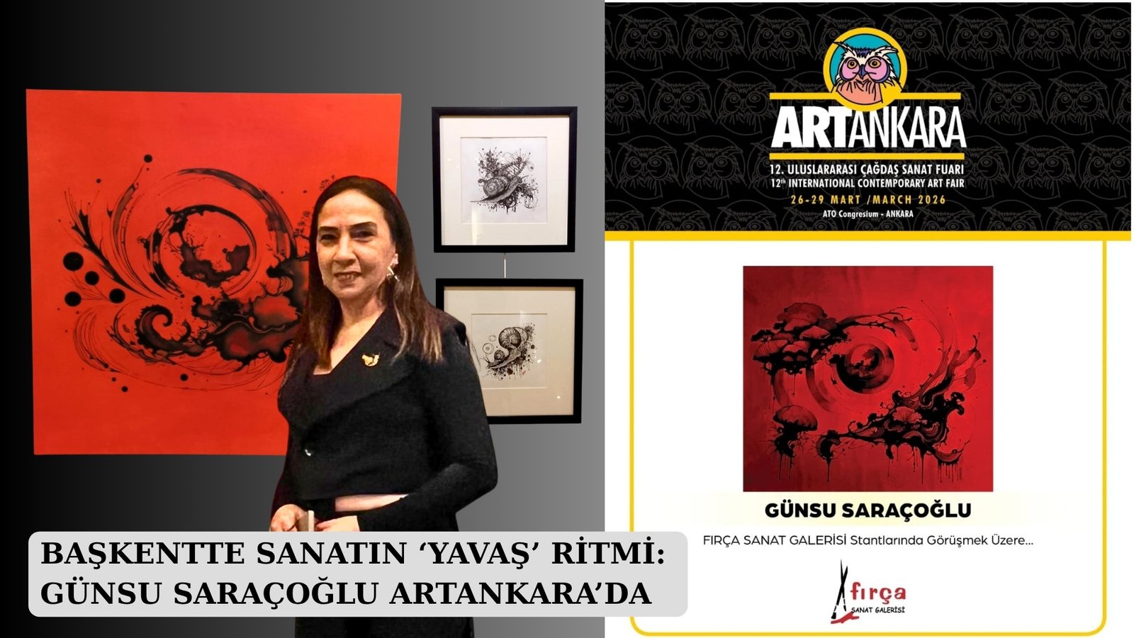 Ankara Sanat Fuarı’nda Fırça Sanat Galerisi Standı: Günsu Saraçoğlu’nun Yeni Koleksiyonu